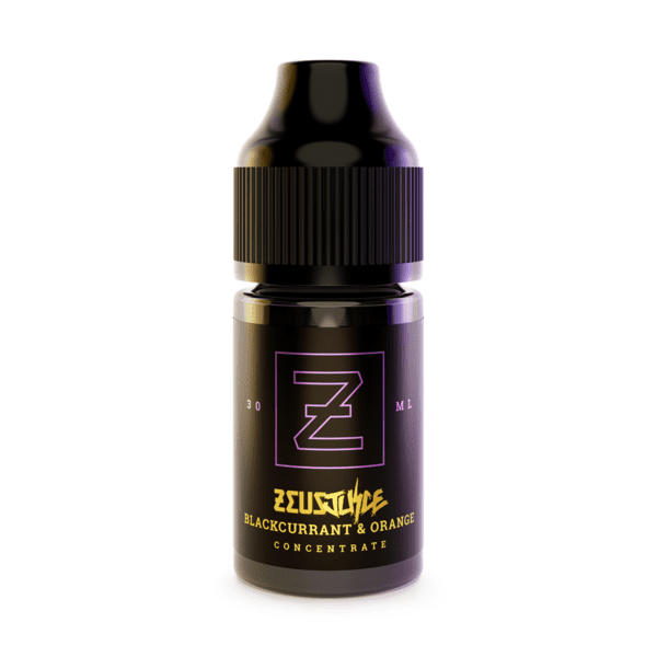 Zeus Juice - Blackcurrant & Orange Concentrate 30ml, is a One Shot E-Liquid concentrate flavouring.