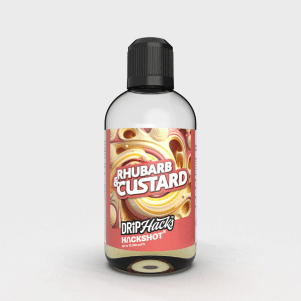 Rhubarb & Custard Hackshot Drip Hacks E-Liquid Concentrate flavouring.